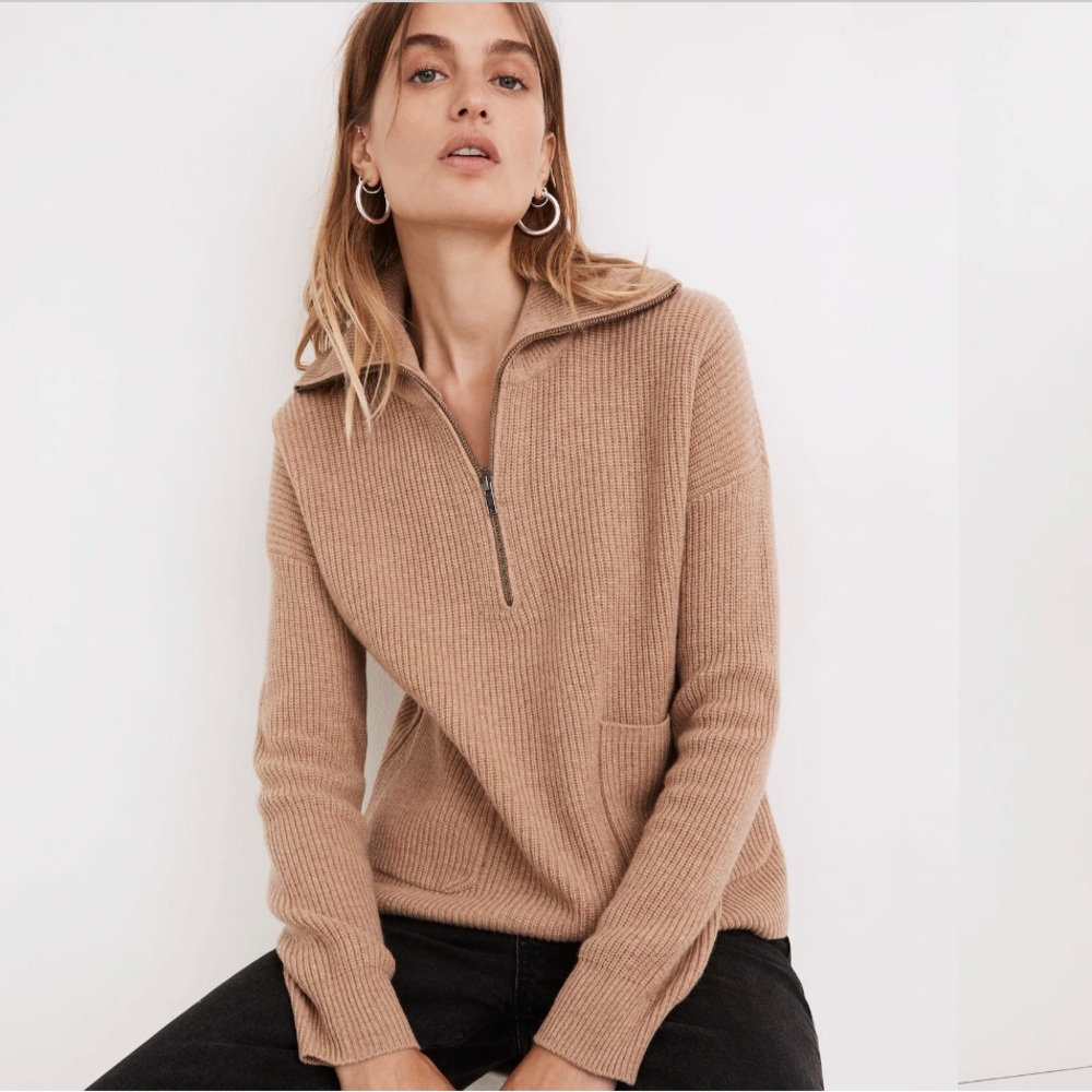 Madewell Glenbrook Half-Zip Pullover Sweater